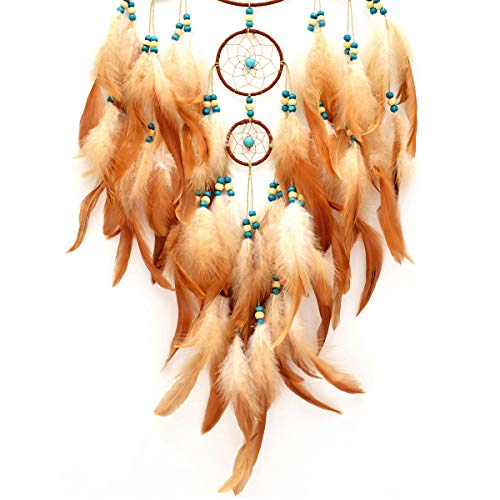 Urdeoms Big Brown Dream Catcher Wall Decor For Girls Women Boho Dream Catchers For Bedroom Adult Boys Teen Room Decor With Turquoise Hanging Ornament And Feathers Blessing Gifts(No.31) #TOP1