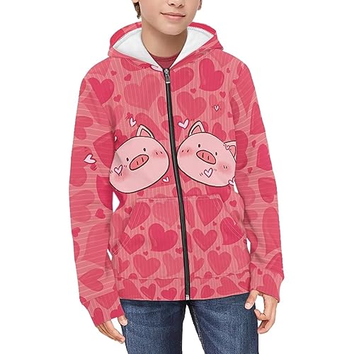 Kids Boys Girls Pullover with Pocket for Kids Boys Girls Zip Up Hoddies Sweatshirt Casual Coat Top 6-16 Years3