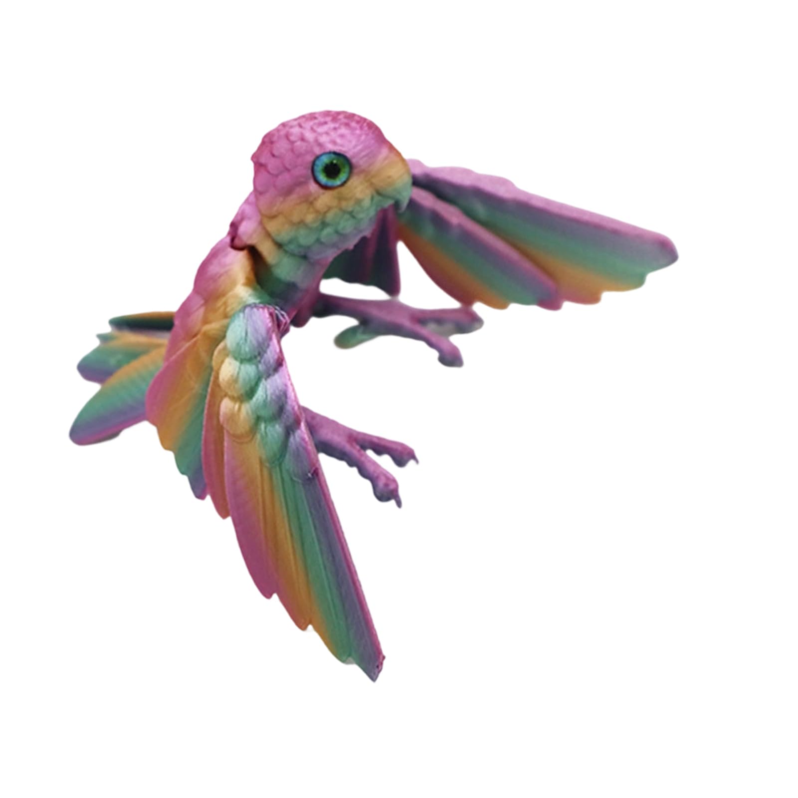 Peiiwdc 3D Printed Parrots, Flexible Joint Articulated Parrots Fidgety Toy Realistic Statue Table Ornament Home Decors Flexible Joint Articulated Fidgety Toy
