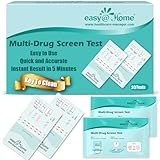 Easy@Home Multi-Drug Screen Test: 10 Pack Urine Drug Tests Kit, Testing BZO/COC/THC/MET/MOR/OXY/BAR/BUP/MTD/TCA, Instant Drugs Test Including Marijuana Test, #EDOAP-7104
