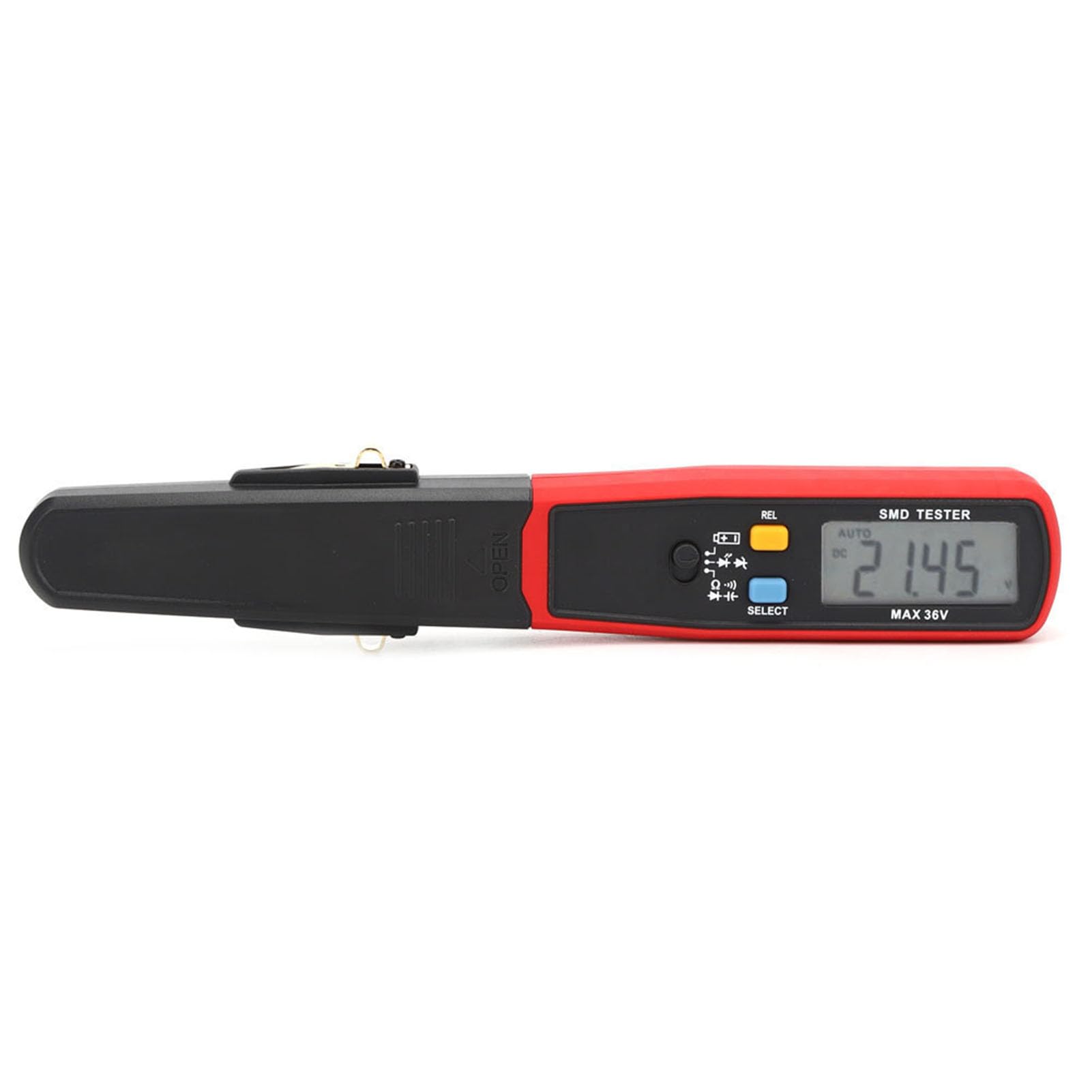 Multímetro UT116C, Probador Compacto y Versátil para Pruebas de Diodos de Capacitancia de Resistencia SMD para Ingenieros Electrónicos, Rojo y Gris, 1 Unidad