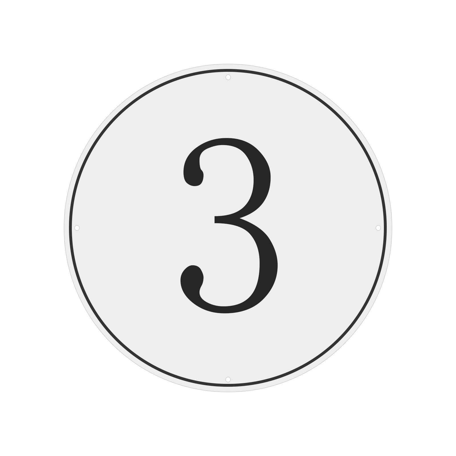 PATIKIL Large Metal Number Sign, 12" Diameter Aluminum Number 3 Sign Plate Area Marker Parking Weather-Resistant Signs for Indoor Outdoor Use โ image 1