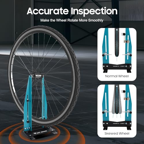MOCHAG Wheel Truing Stand - Professional Bicycle Wheel Maintenance Tool with Wrench, Ajustable Multi-function Bicycle Wheel Alignment Repair Tool, Wheel Calibration Rim Truing Tool for MTB, Road,