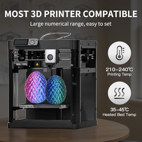 Image of RAMBERY Silk Dual Color PLA Filament 1.75mm, Multi-Color, 4 Spools | + /- 0.02mm Tolerance, 200g per Spool, Red /Blue, Gold /Red, Blue /Green, Gold /Green