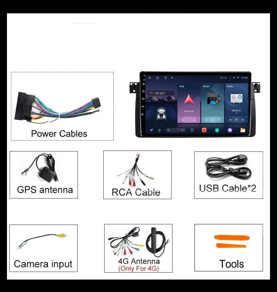 Radio de coche Android 2 DIN para renovar el salpicadero de tu BMW E46 M3 7