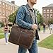 Rasavi Genuine Leather Laptop Messenger Bag for Men– 18 Inch Briefcase Satchel with Shoulder Strap for Office, Travel, Business & Work- Rustic Brown