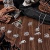SUNNYCLUE 1 Box 40Pcs Metal Crow Charms Bulk Silver Bird Charm Tibetan Antique Alloy Gothic Pentagram Animal Raven Pendants for Jewelry Making Findings DIY Earrings Necklace Bracelets Crafts Supplies #3