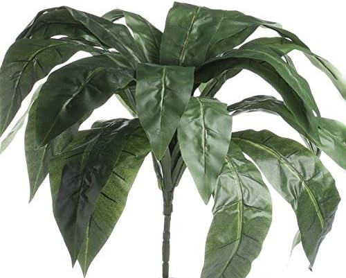 Factory Direct Craft Paquete de 2 arbustos artificiales de hojas de Ti hawaianas, plantas tropicales para decoración del hogar, arreglos florales y