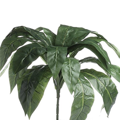 Factory Direct Craft Pack of 2 Artificial Hawaiian Ti Leaf Bushes - Tropical Greenery Plant for Home Decor, Flower Arrangements and Floral Designs (28