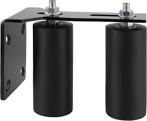 Skelang Rodillo guía de puerta deslizante, guía de nailon duro UHMW de 6 pulgadas con soporte grueso, montaje de soporte de puerta deslizante