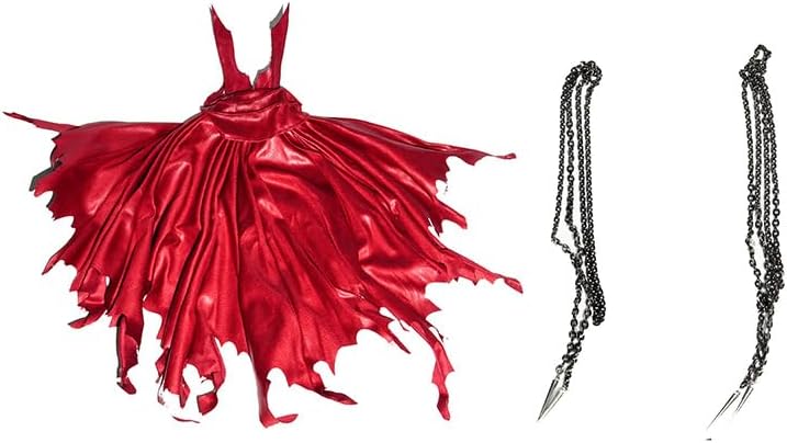 [No Figures] 1/12 Scale Custom Red Wired Cape for Mcfarlane MK Spawn (Comic Style) Action Figure Accessories