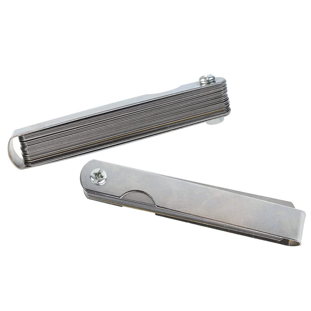 Jauge D'épaisseur Acier Inoxydable - 32 Lames - Double Marquage Métrique/pouces