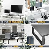 RICOO Podwyższenie ekranu FS0112, 2 monitory, podstawka pod monitor 100 x 26 x 12 cm, podwyższenie laptopa, kolor czarny