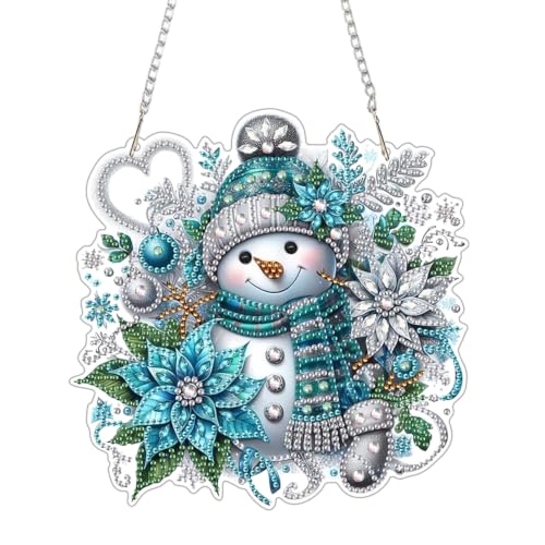 AIBOERL Christmas Diamond Art Kits for Adults, Acrylic Hanging Suncatcher