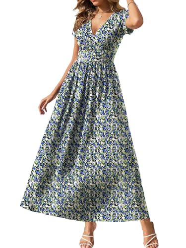 Gracyoga Maxi Dresses for Women 2025 Casual Long Short Sleeve