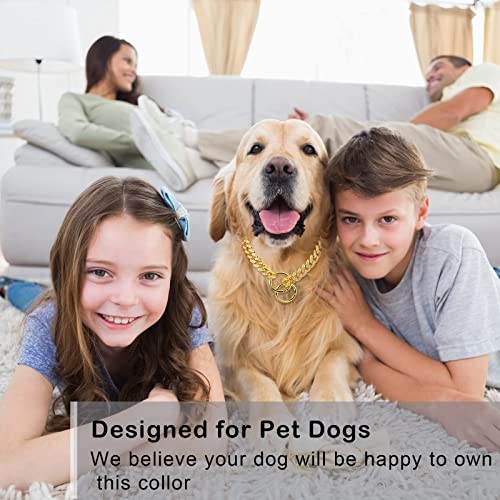 Yerliker Chain Dog Collar Cuban Link Dog Chain Metal Dog Chain Collars 12 Mm Width Dog Cuban Link Collar For Small Medium Large Dogs (12 Inch) #TOP5