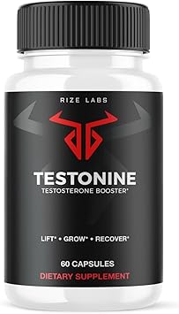 rize labs Testonine Male Supplement, Testonine Capsules for Men, Testonine Maximum Strength Formula, Testonine All-Natural Pill for Muscle Power, Testonine Reviews 60 Capsules