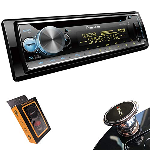 Pioneer DEH-S5200BT Single DIN CD in-Dash Receiver with MIXTRAX, Built-in Bluetooth, and Color Customization + Magnet Phone Holder