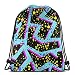 Produktbild ERTERT 80s Design Sporttasche Wasserfester Rucksack mit Kordelzug Unisex Leichter Cinch-Sack Fitness-Sack mit großer Kapazität für Sportgymnastik Wandern Camping