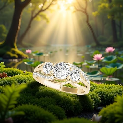 14k Yellow Gold Finish 2.50Ct Round Cut Diamond Womens Wedding Band Ring 925 Sterling Silver2