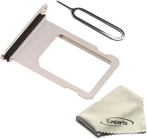 Miniatura 6 de Ewparts Bandeja de tarjeta SIM para iPhone 7 Plus con goma impermeable y pasador de expulsión (negro azabache)