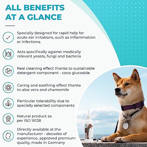 Hundepflege24 Dog Ear Cleaner Solution acute, Extra Strong Ear Cleaner for Dogs & Cats with Inflammation & Infections - Image 2