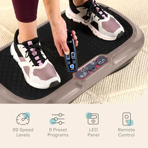 Image of Lifepro Waver Vibration Plate Exercise Machine - High-Intensity Vibration Plate for Lymphatic Drainage - Full-Body Workout Vibrating Platform with Loop Bands - Fitness Equipment for Strength & Toning