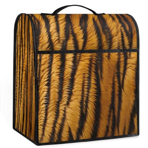 Coffee Maker Cover Tiger Texture Kitchen Appliance Covers Small Appliance Covers Blender Cover Juicer Cover Dust Covers for Kitchen Appliances with Top Handle and Pockets,Washable,B480