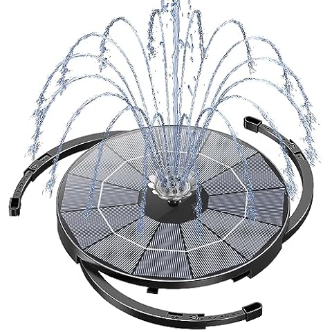 AISITIN Solar Fountain Pump for Bird Bath Upgraded 2024, 3.5W Solar Water Pump DIY Kit with 9.8ft Cord & Multiple Nozzles, Solar Bird Bath Fountain with Wire for Garden, Ponds and Outdoor Cover