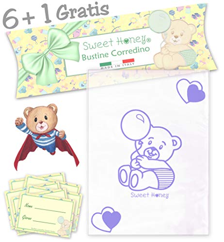 SweetHoney Bolsas transparentes para primeros auxilios, lista de nacimientos, bebés, hospitales, para bebés, para postparto, niño y niña (Lavanda)