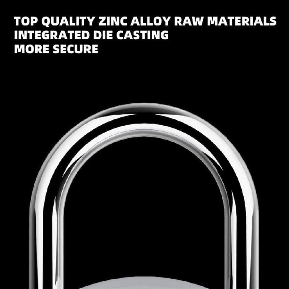 Fingerprint Padlock, USB Charging IP67 Waterproof Smart Anti- Theft Keyless Lock, Suitable for House Door, Wardrobes, Gym, Backpack, Luggage Suitcase, Bike, Office(Gray)