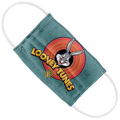 Popfunk Looney Tunes Kids Looney Logo 1-Ply Reusable Face Mask Covering with Adjustable Nose Wire