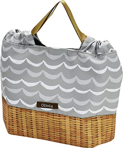 現代百貨 ランチバッグ Olivia 28×10×21cm パターン グレー