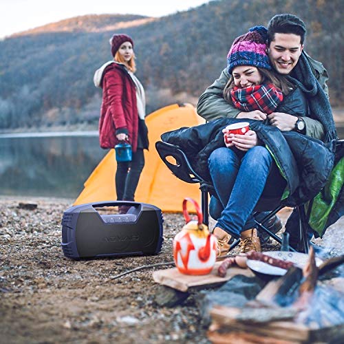 AOMAIS GO Bluetooth Speakers, IXP7 Waterproof, Outdoor 40W Wireless Stereo Pairing Booming Bass Speaker, Bluetooth 5.0, 10000mAh Power Bank, Durable for Everywhere -Gentle Blue [2020 Upgrade] - Thumbnail 2