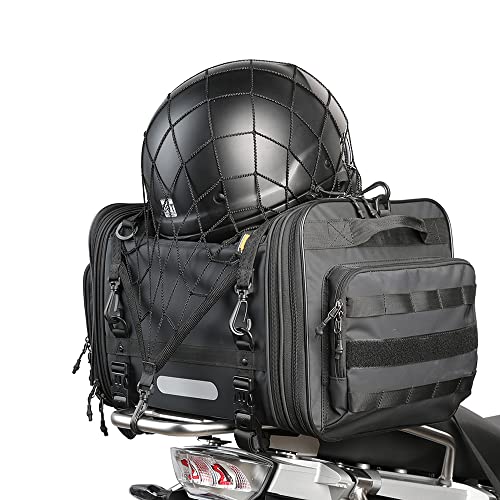 Motorrad Trägersysteme,KKnoon Motorrad Gepäcknetz Helmnetz Aufbewahrungsnetz mit 8 Haken Motorradhelm Netz Elastisch Spannnetz Sicherungsnetz Transportnetz für Motorrad