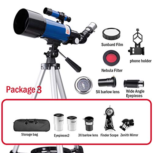 Telescopio Refractor 70 mm Altazimutal con Trípode Ajustable miniatura 2