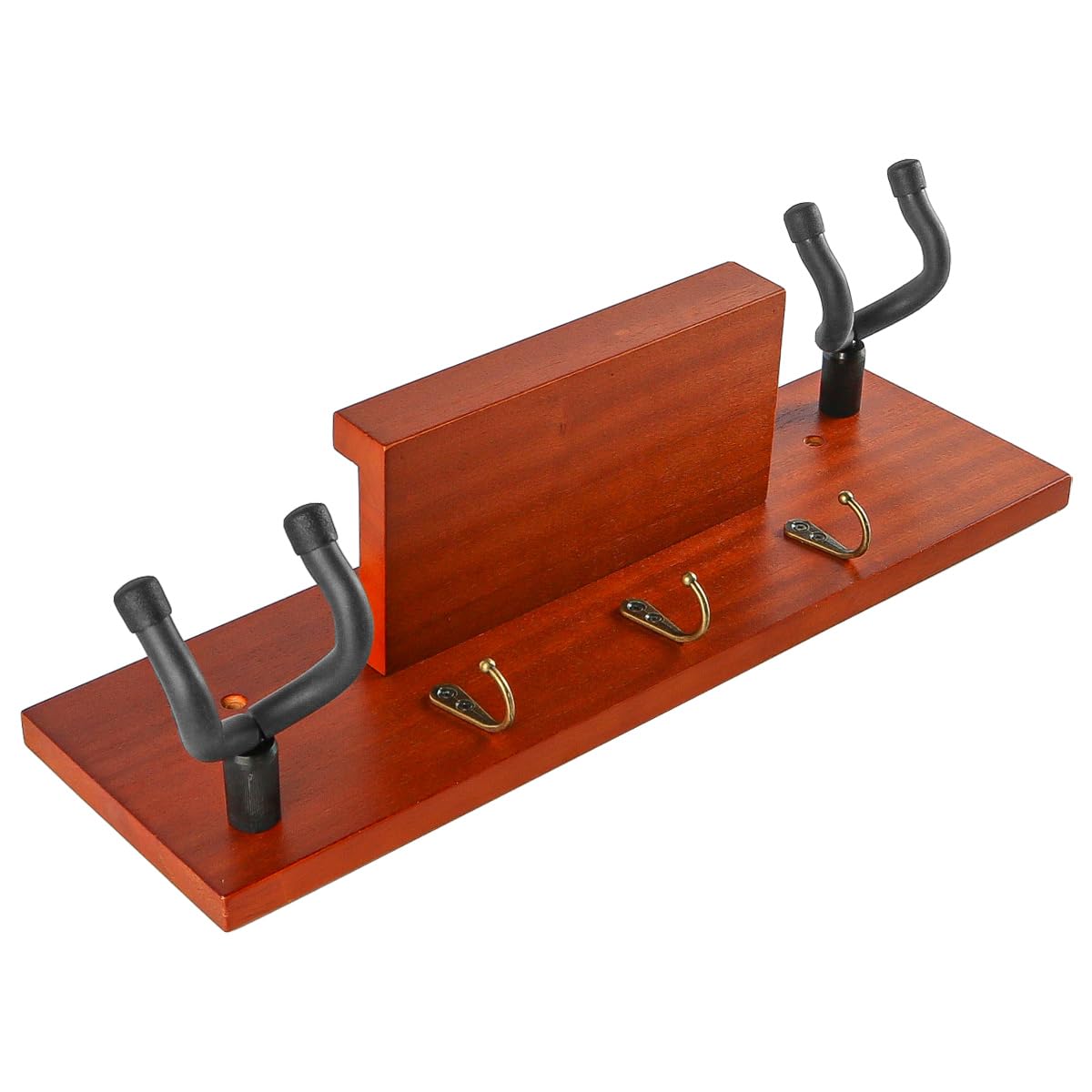 Alnicov Four-in-one solid wood guitar wall mount Wall-mounted guitar stand Load up to 15 kg Solid wood guitar stand Guitar accessories - Image 3