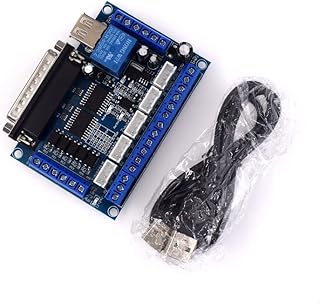 LIPOVOLTÂ® 5 Axis CNC Interface Adapter Breakout Board For Stepper Motor Driver Mach3 W/USB