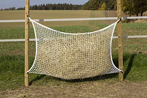 Kerbl Heunetz engmaschig 3x3 cm (Größe 120x90 cm, für 12-Stunden Fütterung, Füllmenge ca. 8,5 kg Heu, Robustes Material, Futternetz) 321998