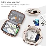 Joyway Carry On Luggage 20 Inch Expandable Suitcase with Spinner Wheel, 4 Piece Hard Shell Luggage Set with TSA Lock(White brown) - Image 5