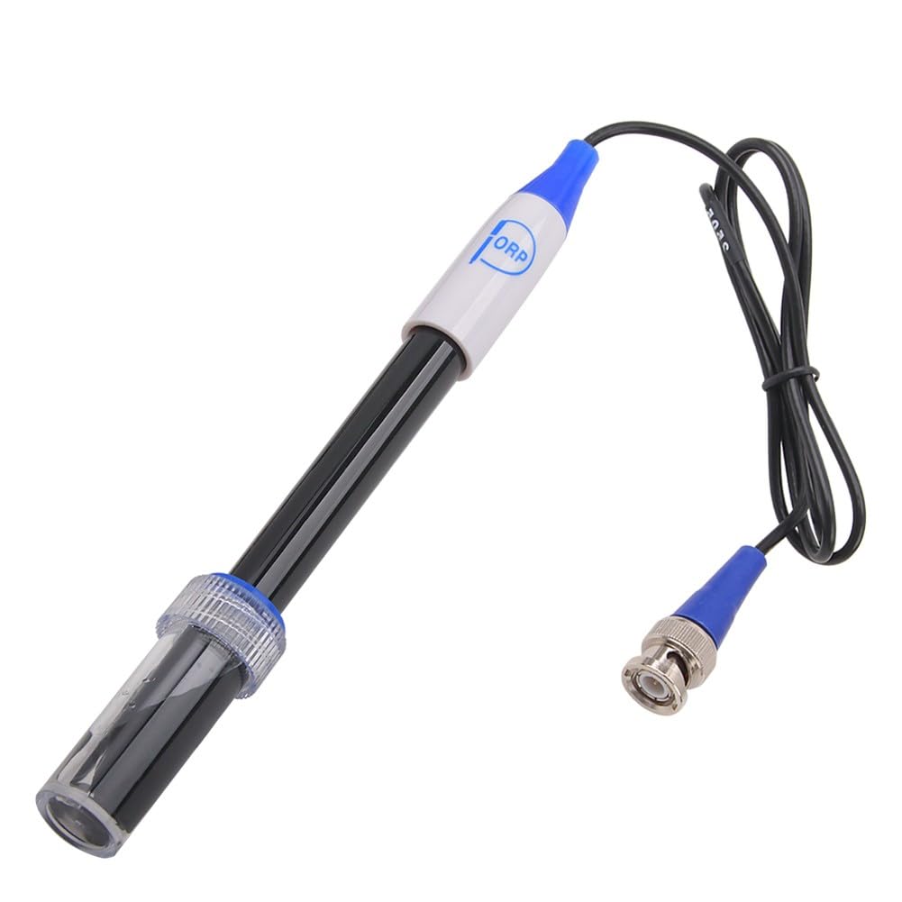 ORP Electrode Probe for Water Quality Testing ±2000mV Range BNC Interface Lab Use, White+Black 12x160mm for AG/AgCl