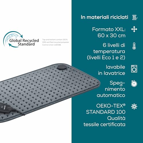 Beurer Termoforo HK 123 XXL Cosy Grey Green Planet