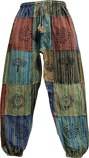 パンツ Euro vintage patchwork pants Hippie Patchwork Pants| Unisex| Festival Cotton Pants