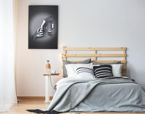 Zmured 3D Wall Art Decor Artwork Figure Statue Modern Art Canvas Painting,Large Wall Art For Bathroom Bedroom Decoration (Hand In Hand) #TOP5