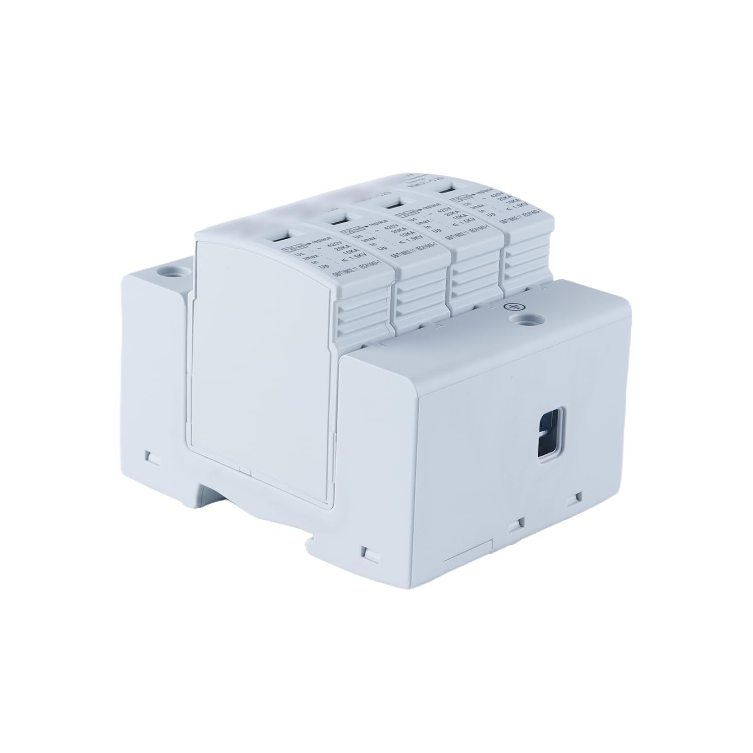 Fasizi Surge Protection, AC House Surge Protector 4P 420V 40KA, Low Voltage Shutdown on DIN Rail for Thunder Protection - Image 3