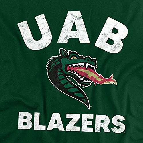 University-of-Alabama-at-Birmingham-Official-Blazers-Logo-Unisex-Adult-T-Shirt-Hunter-Green-Large