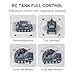 BRRRRT1/64 Remote Control Military Vehicles with Infrared Shoot,Mini RC Tank with 330° Rotating Turret and Sound & Lighting, RC Tank That Shoots Toy for Kids 8+ Gray
