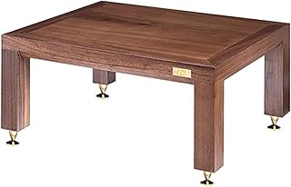 Generisch Stilvoller HiFi-Audioständer mit niedrigem Profil – Medienschrank und Stereo-Rack aus Massivholz, AV-Regaleinheit, Audio-Video-Turm für Heimkino- und Unterhaltungsspeicherlösungen