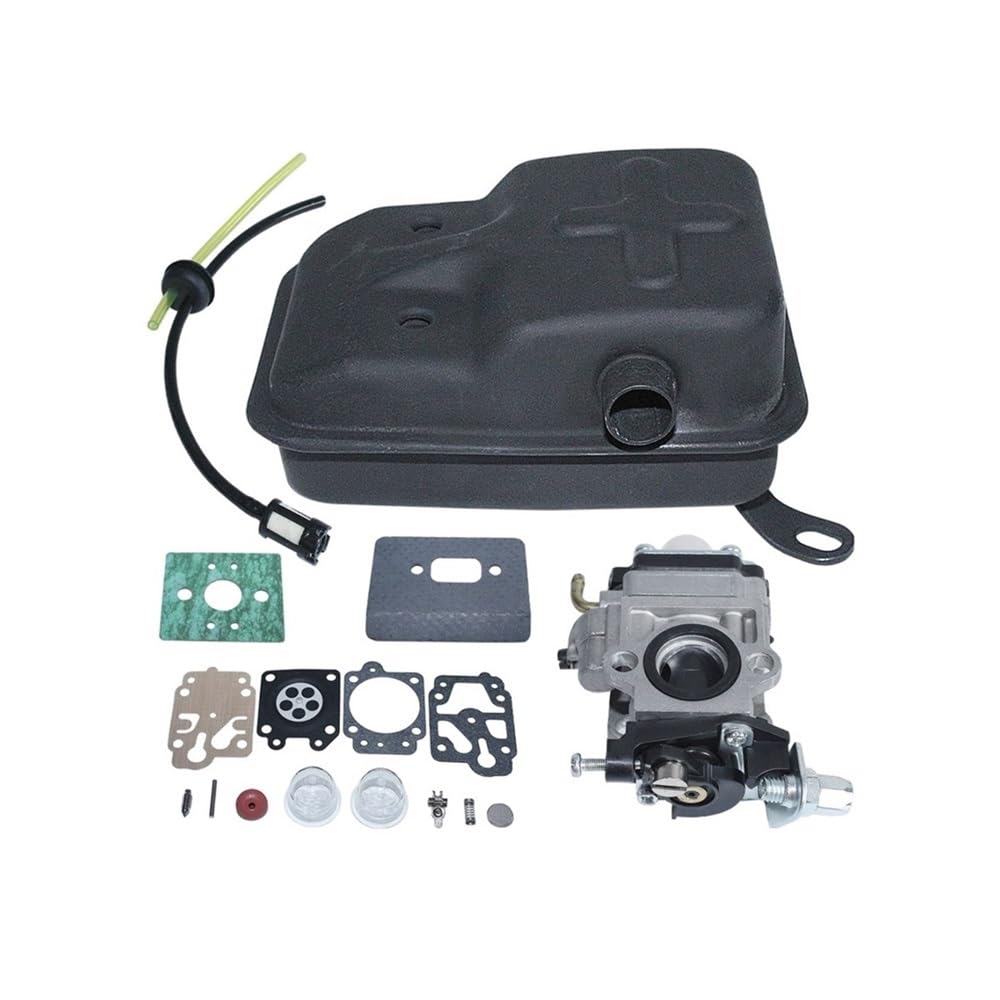 Kit de reparación de silenciador de escape de carburador, ojal de línea de combustible, compatible con cortadora de césped de 40-5 cc y 43 cc.