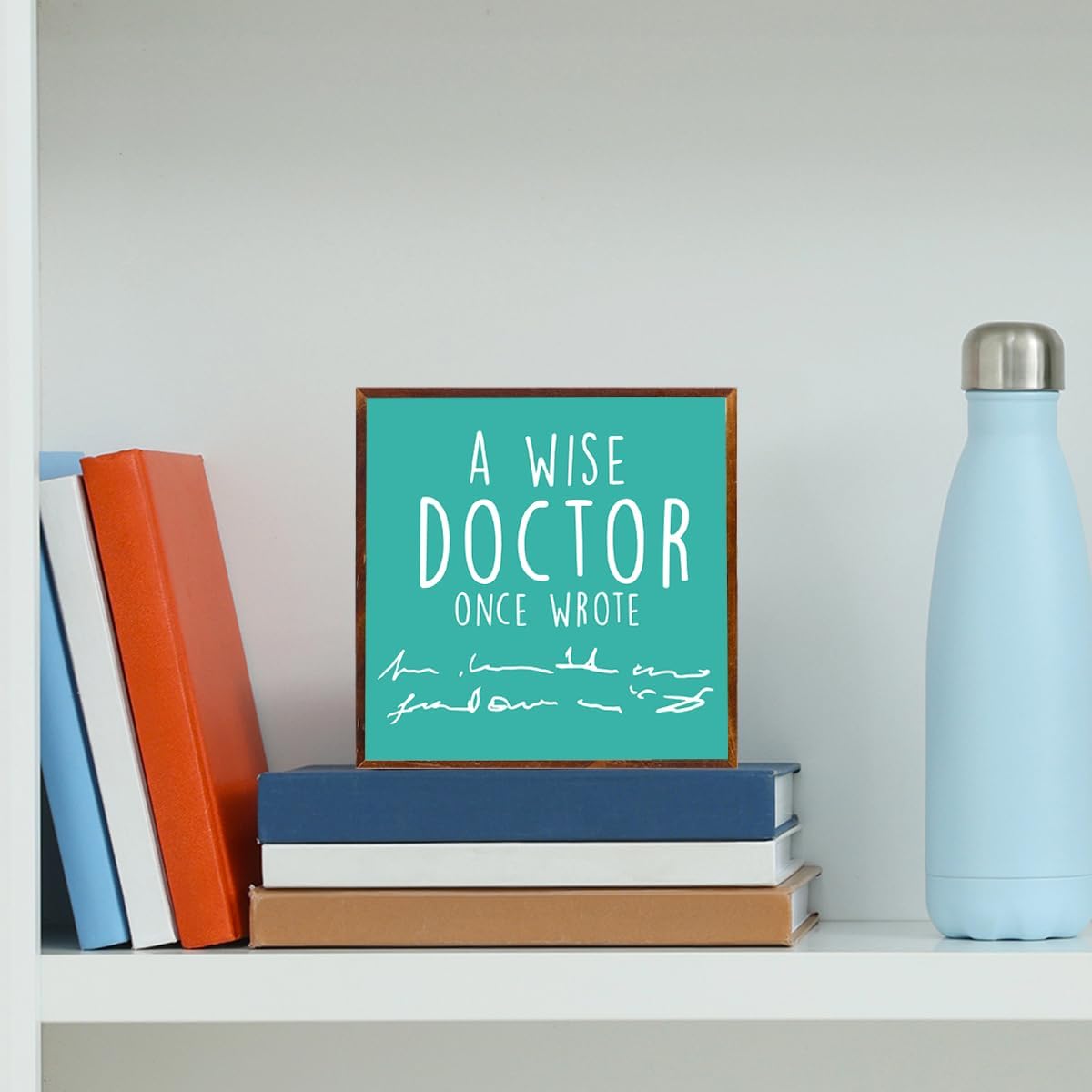 Doctors Day Gifts Funny Dr Day Coworker Gifts Dental Assistant Week Gift Birthday Graduation Gifts Farmhouse Wooden Box Sign Office Decor for Women Tabletop Shelf image 5
